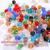 Roda de Contas Facetadas de Vidro Cristal 6/8/10mm Contas Gota d'Água Contas Soltas Transparentes Brancas Acessórios para Cortina de Contas DIY