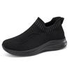 Transfronterizo talla grande nuevos calcetines zapatos verano caminar casual zapatos de mujer transpirables tejido fly zapatilla para correr pies perezosos