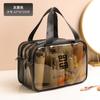 Bolsa de almacenamiento portátil impermeable de PVC de doble capa, separada para ropa seca y húmeda, bolsa de cosméticos portátil, bolsa de viaje para artículos de tocador de gran capacidad