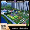 Fabricantes de equipamentos de parque de diversões sem motor água através castelo inflável suporte piscina equipamentos de parque de diversões sem motor
