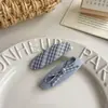 Pinzas Azules Frescas Estilo Coreano, Pasadores con Lazo Ins, Gomas para el Cabello, Accesorios para el Cabello para Niñas, Adornos para el Fleco