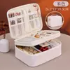 Producto Nuevo Transfronterizo, Bolsa de Cosméticos Grande de Doble Capa, Gran Capacidad, Bolsa de Almacenamiento de Cosméticos Portátil de Gama Alta, Estuche de Cosméticos Portátil