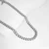 Colar Simples de Corrente Cubana Polido dos Dois Lados, Aço Inoxidável, Não Desbota, Adequado para Uso Diário, Estilo Unissex, Corrente para Clavícula