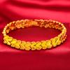 Pulsera de mujer moda pulsera de oro arena pulsera de amor de cuatro hojas pulsera con cierre de oro de imitación en stock al por mayor