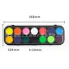 Set de Pintura Prensada de 14 Colores Base Agua Alta Saturación Actividad de Pintura para Artistas Caja de Pintura para Fiestas