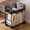 Armazenamento de mesa portátil prateleira de armazenamento de chão carrinho de livros para sala de aula com rodas simples armário de livros para estudantes organizando