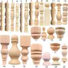 Tallado en Madera Dongyang Patas Redondas Cilíndricas Pequeñas de Madera Maciza para Altares de Buda, Gabinetes de Vino, Barandillas Decorativas, Pasillos, Puentes, Pasamanos de Escaleras y Columnas de Soporte