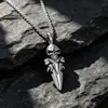 Colar de caveira masculina de rock europeu e americano, pingente personalizado, moda masculina, pingente de aço de titânio SP484