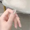 Contas de Vidro Transparente Branco Porcelana Olho de Gato de Cristal Adesivos para Unhas Postiças Vestíveis Feitos à Mão 10 Peças Estilo Curto