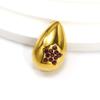 Brincos Femininos de Aço Titânio Banhados a Ouro, Estilo Francês, Estilo Ins, Elegantes, Cravejados com Diamantes, Formato de Gota, Nicho, High-end, All-match, Brincos em Arco