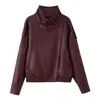 Exportación Transfronteriza Ropa de Mujer Otoño 2025 Nueva Moda Americana Chaqueta de Cuero de Manga Larga con Cuello Alto Chaqueta 4391872