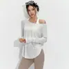 Novas Roupas de Yoga Cor Nude Outono e Inverno para Mulheres Tops de Yoga Canelados de Manga Longa Justos Roupas Esportivas Soltas para Pilates e Ar Livre