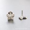 F136 titanio mariposa pin en forma de corazón labio aretes fábrica directa aleación de titanio G23 joyería para piercing corporal aretes