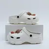 Sandalias perforadas DIY para mujer, calzado de verano para exterior, con suela gruesa, que aumentan la altura, antideslizantes, para ir de compras, de punta cerrada, sandalias de playa de moda estilo Ins