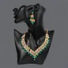 Colar de Zircônia com Strass Corrente de Clavícula Luxuosa Completa de Strass para Casamento e Banquete