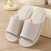Sandalias de Lino para Todas las Estaciones, Uso en Casa sobre Pisos de Madera, Tejidos de Algodón y Lino para Mujer de Primavera y Otoño, Zapatos de Casa Transpirables para Pareja