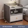 Mesita de Noche Pequeña para Dormitorio del Hogar 2026 Venta Caliente Almacenamiento Gabinete Pequeño Mesita de Noche para Habitación de Alquiler Estante de Almacenamiento Simple