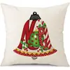 Juego de Fundas de Almohada Transfronterizas para Navidad Europea y Americana, Funda para Cojín de Sofá de Sala de Estar, Funda para Almohada de Cintura con Reno Papá Noel Árbol, Suministro de Fábrica