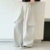 Pantalones casuales para niñas de otoño 2026 nuevos elegantes geniales para niñas con bolsillo grande cargo de pierna ancha para niños mayores