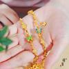 Jin Yan loja de ouro com areia ouro diy acessórios filigrana incrustação imperador discípulo borla dragão e fênix bolsa de bloqueio colar