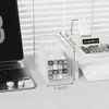 Caja de almacenamiento de cosméticos y mascarillas faciales para escritorio, acrílico transparente tipo cajón, organizador de almacenamiento multicapa apilable para cuidado de la piel