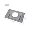 Mantel Individual Cuadrado Aislante Antideslizante para Mesa de Comedor Doméstico Impermeable y a Prueba de Aceite Posavasos PVC Mantel Occidental para Mesa de Comedor Venta al por Mayor