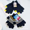 Guantes de pantalla táctil para niños, de primavera y otoño, cálidos, para exteriores, para esquiar, resistentes al frío, de punto, gruesos, resistentes al viento, de color sólido, al por mayor.