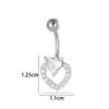 Henson Clássico Aço Inoxidável Barra com Zircônia Incrustada de Cobre Forma de Cobra Coração Forma de Flor Joia para Piercing no Umbigo