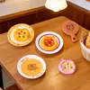 Creativos Micro-Paisajes Oso Pizza Adornos de Escritorio Comida Juego Plato de Cena Casa de Muñecas DIY Accesorios de Decoración de Oficina