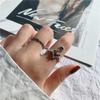 Anillo de zorro vintage para mujer, joyería de plata de ley 925, estilo japonés y coreano, con personalidad, anillo de flor de moda, anillo de cola.