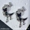 Estilo Oscuro Europeo y Americano Colgante Encanto de Luna Corazón Mariposa Rosa Cruz con Pedrería Pulsera de Cuentas Collar DIY