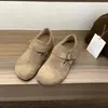 Zapatos de mujer tipo Birkenstock de tamaño pequeño, suela gruesa, que aumentan la altura, piel suave, colección nueva 2026, mocasines sin cordones, tacones de cuña