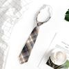 Corbata jk para mujer, estilo universitario, uniforme de estilo japonés, camisa a cuadros, corbata pequeña, uniforme escolar para estudiantes masculinos, estilo pareja perezosa