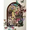 Adesivo de Parede Personalizado Borboleta de Batata Doce Vermelha Painel de Feltro Parede de Fotos Mural de Mensagens Quadro de Cortiça Decoração de Parede de Fundo para Entrada de Quarto