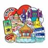 Shandong Jinan adesivos de geladeira cidade Fonte Baotu lembrancinhas turísticas Wenchuang casa adesivos magnéticos de madeira fabricantes atacado