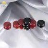 Piedra Suelta de Ágata Roja y Negra Redonda de Fondo Plano, Piedra de Ágata de Superficie Lisa, Accesorios para Incrustaciones de Joyería, Suministro Directo desde la Fábrica de Origen