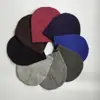 Gorra de lana bordada con logo personalizado transfronteriza sombrero de esquí multicolor de comercio exterior gorra corta de doble capa sombrero de punto acrílico
