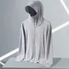 2026 Novo Modelo Seda de Gelo Anti-UV Leve Roupas de Proteção Solar Masculina Respirável Jaqueta de Proteção Solar Específica para Pesca ao Ar Livre