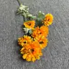 Flores Artificiales de Boda Color Naranja, Flores de Seda para Arreglos de Boda, Decoraciones para Banquetes de Compromiso, Arreglos Florales para Pasillos de Salones de Boda, Decoraciones de Fondo