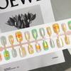 [Tamanho S Completo] Armadura de Mão Pré-fabricada Olho de Gato Sentido Avançado Patch de Manicure Branca [30 Peças]]
