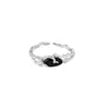 Anillo de Espina Estilo Oscuro para Hombres, Moderno y Personalizado, Anillo Creativo de Dedo Índice con Textura Irregular, Anillo Abierto de Moda y Versátil