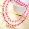 Pulsera de cuentas de Buda de tres anillos de cristal de fresa natural directo de fábrica 6 mm cuentas de cristal rosa pulsera pequeña para damas