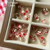Colección Navideña Pintura Transparente Cuentas de Aceite Regalo Árbol de Navidad Muñeco de Nieve Pulsera Hecha a Mano DIY Cadena para Teléfono Móvil Material Accesorios