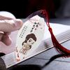 Jiangnan cuatro talentosos personajes de dibujos animados marcapáginas de nervadura de hoja estilo clásico hojas creativas suministros culturales exquisitos pequeños regalos