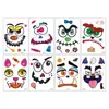 Pegatinas de Calabaza de Halloween Transfronterizas de Amazon con Expresiones Divertidas, Pegatinas de Tatuaje, Decoraciones Faciales, Pegatinas de Tatuaje para Fiesta