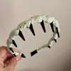 Diadema de Tela de Lunares de Colores para Mujer, Accesorio para el Cabello Simple y Versátil, Diseño de Corona Alta, Adecuada para el Uso Diario, con Dientes para un Agarre Antideslizante