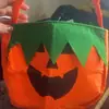 Bolsa de Calabaza de Halloween, Bolsa de Tela No Tejida Tridimensional, Producto de Bolsa de Dulces, Accesorios de Disfraz de Maquillaje, Estilismo de Costura