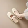 Nuevos zapatos de mujer estilo chino de punta redonda, poco profundos, retro, versátiles para combinar con faldas, zapatos Mary Jane franceses populares para verano y otoño 2026
