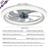 Ventilador de Techo Ultra Delgado con Luz Graffiti Inteligente DC Alto Flujo de Aire Uso Especial Transfronterizo Habitación Viento Suave Silencioso Luz de Ventilador Colorida