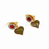 Serie Princesa Mágica Casa Llena Aretes de la Prima Doris Sin Agujeros en las Orejas Clip para Oreja Diamante Rojo Destellante Joyería para Orejas de Amor